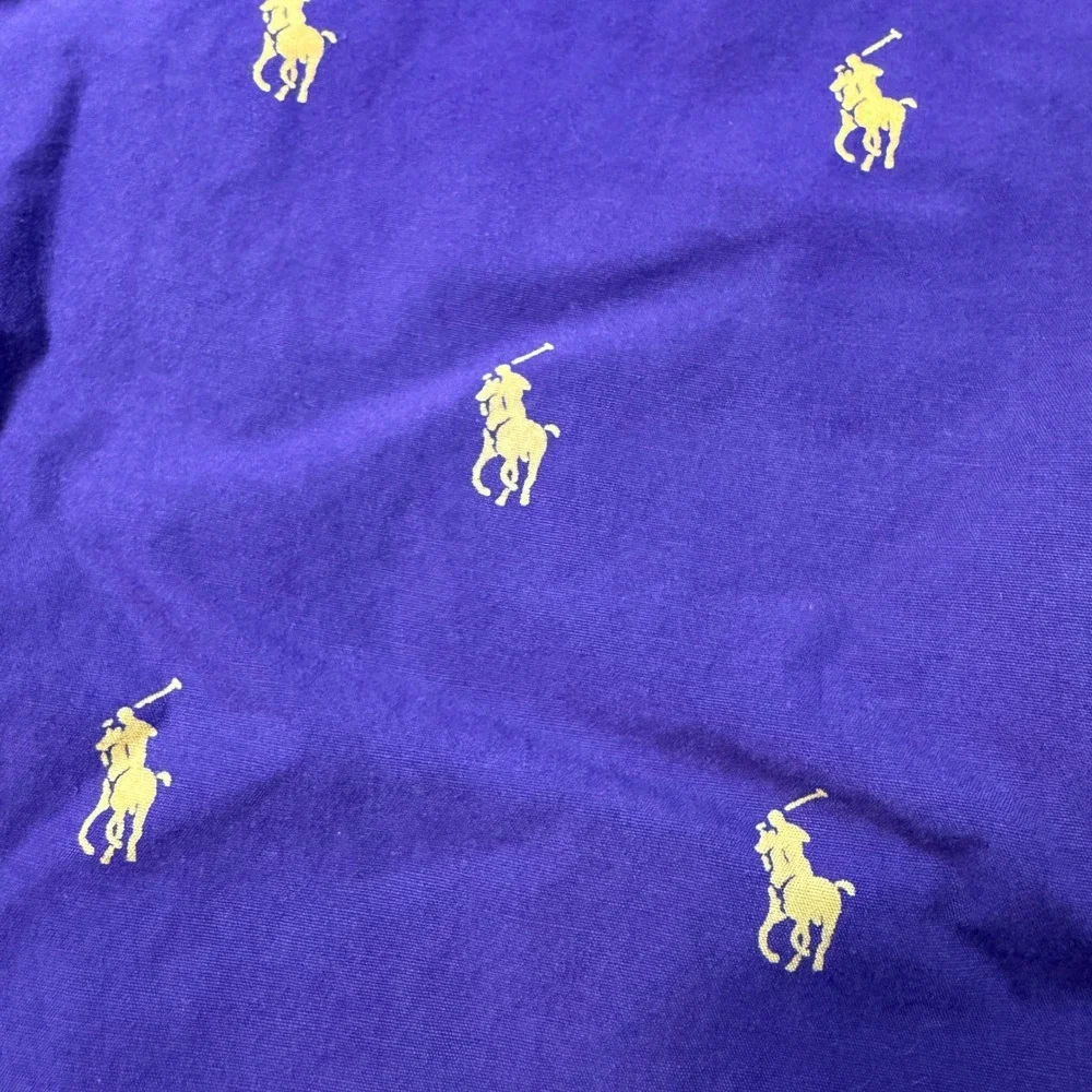 Polo Ralph Lauren PJ Bottoms Mens XL Purple Yellow Pony Logo FLAWED SEE PHOTOS